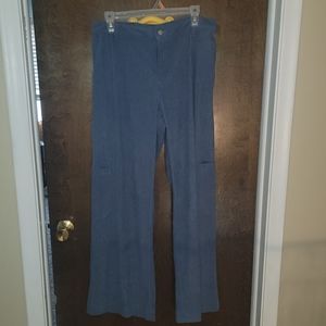 Blue Straight-Leg Pants